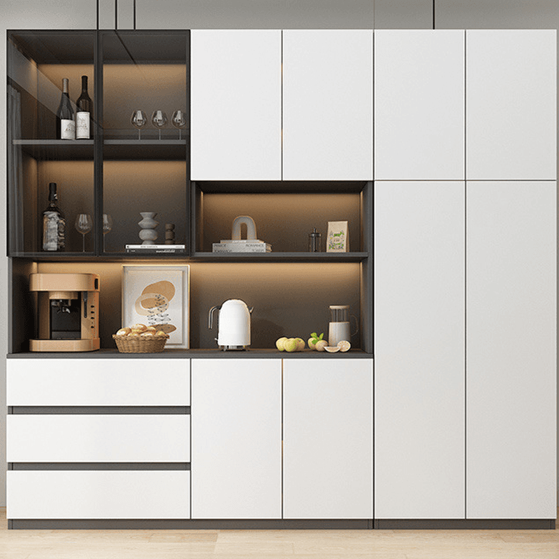 Two Toned Unclosed & Self-supporting Wide Sideboard with 2 Shelves & Benchtop thumbnail 10