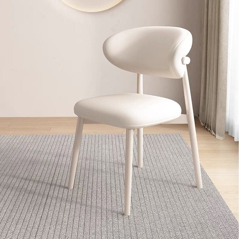 Modern Padded Armless Chair with Lumber Legs and Low Back thumbnail 1