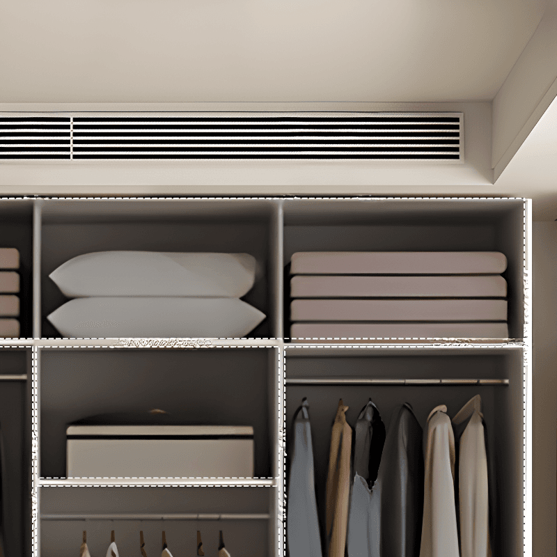 White Casual Manufactured Wood Independent Armoire Cabinet with Compartments, Soft Close Door, and Interior Shelves thumbnail 2