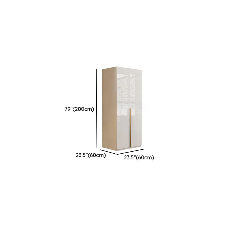 Chalk Minimalist Laminate Cabinet Armoire with Soft Close Drawer, Soft Close Door, Interior Shelves, and Clothing Rod thumbnail 19