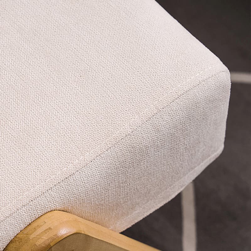 Modern Upholstered Rocking Chair with Natural Wood Legs and Recessed Back Cushion thumbnail 18