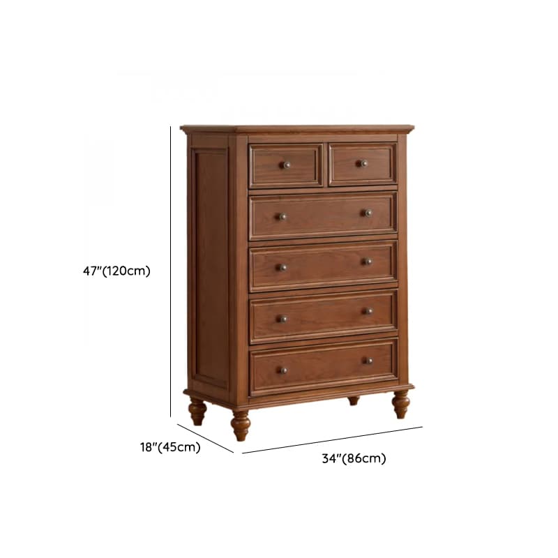 Cocoa Retro Ash Wood Double Dresser/Lingerie Chest/Bachelor Chest with 9/7/8 Drawers in Horizontal/Vertical Orientation thumbnail 21