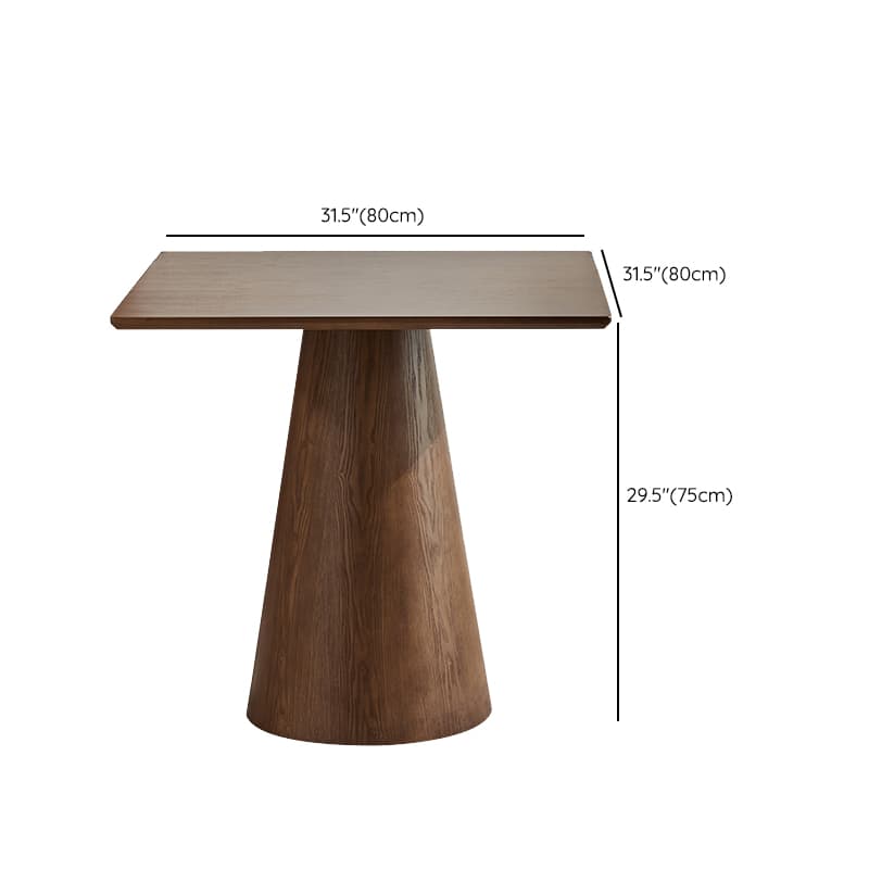 Scandinavian Style Standard Height Fixed Lumber Dining Table for 2 with Sepia Top thumbnail 14