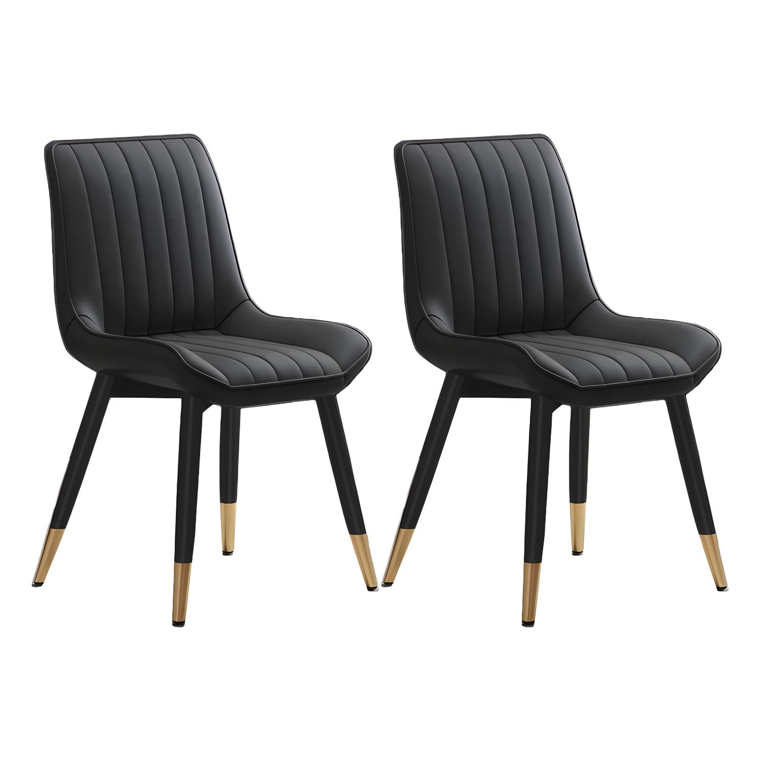 Glam Faux Leather Dining Chair Parsons Chair in Matte Finish for Home thumbnail 1