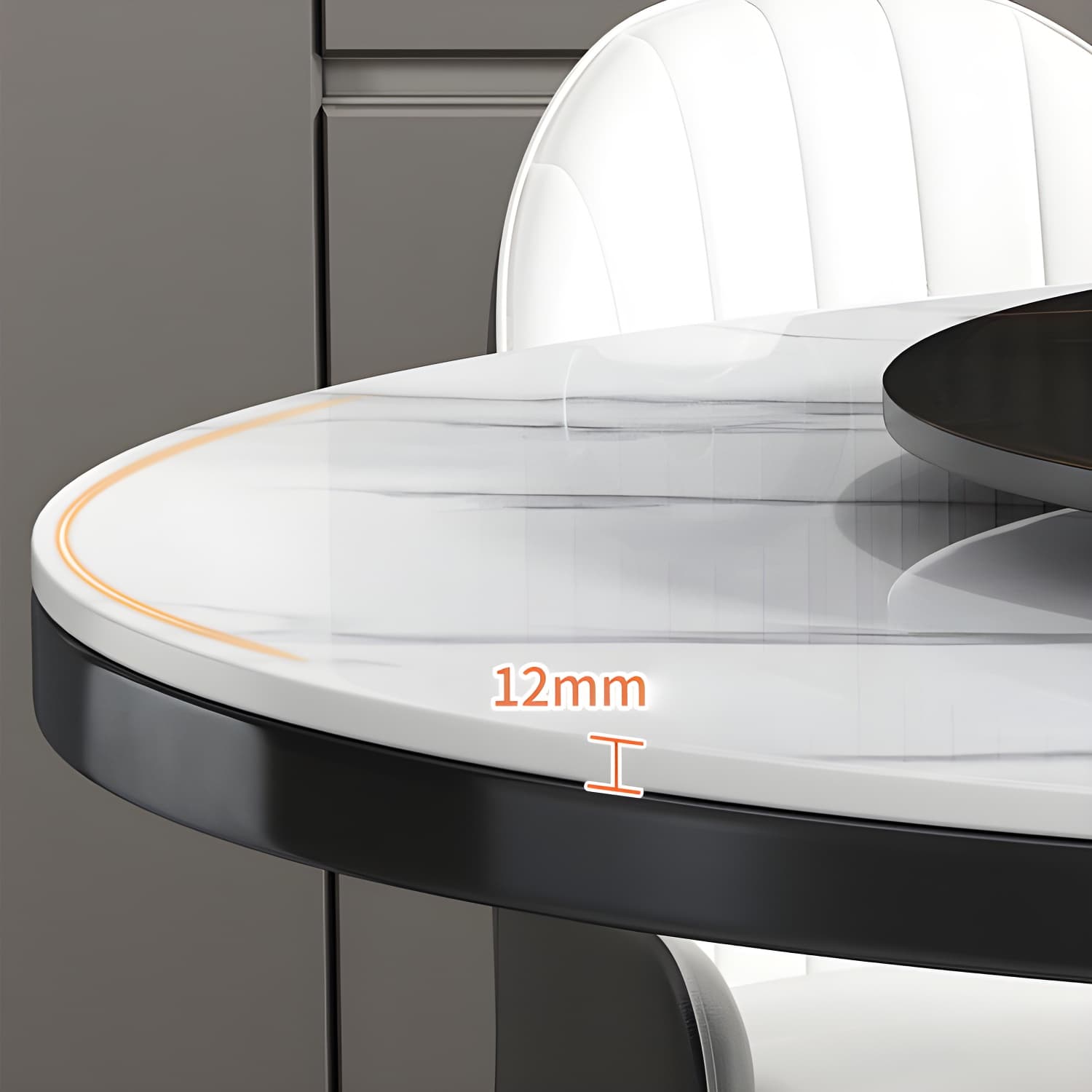 Modern Rubberwood Home Table Round Pedestal Convertible Dining Table thumbnail 8