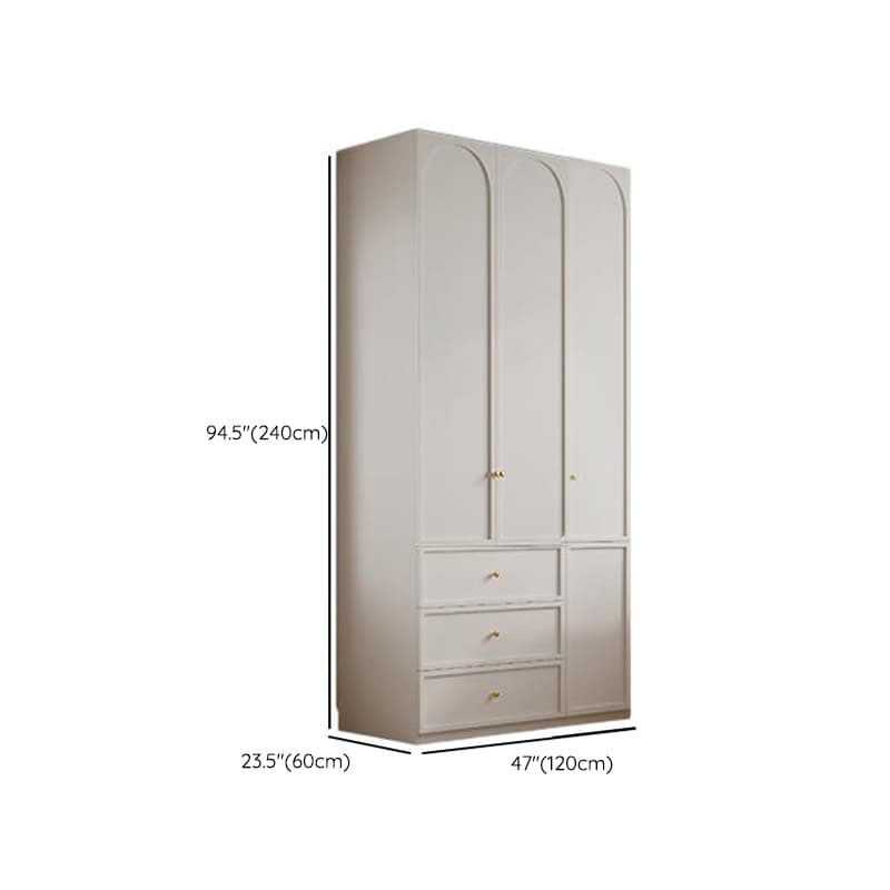 Minimalist Manufactured Wood Independent Almirah with 3-Drawer, Interior Shelves, and Clothing Rod thumbnail 17
