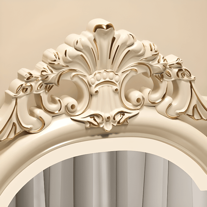 Standard/Small/Large Retro Cream Timber Vanity Set with Chair & Standing Mirror thumbnail 5