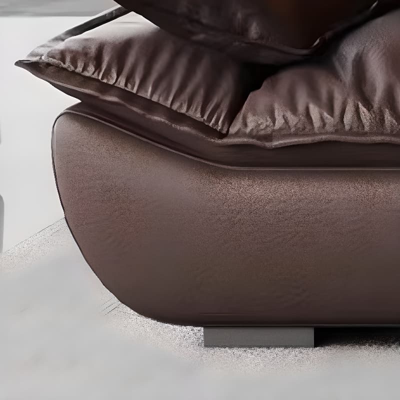 L-Shape Leather Sofa Recliner in White/Espresso/Beige with Right Hand Facing Orientation thumbnail 13