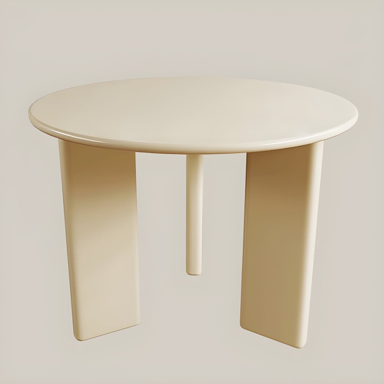 Scandinavian Round Wood Dining Table - Standard Height - Storage Not Included thumbnail 3