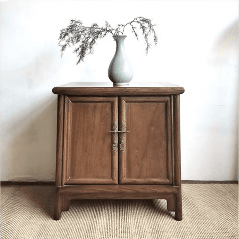 Classic Elm Wood Unattached Utility Cabinet for Drawing Room thumbnail 2