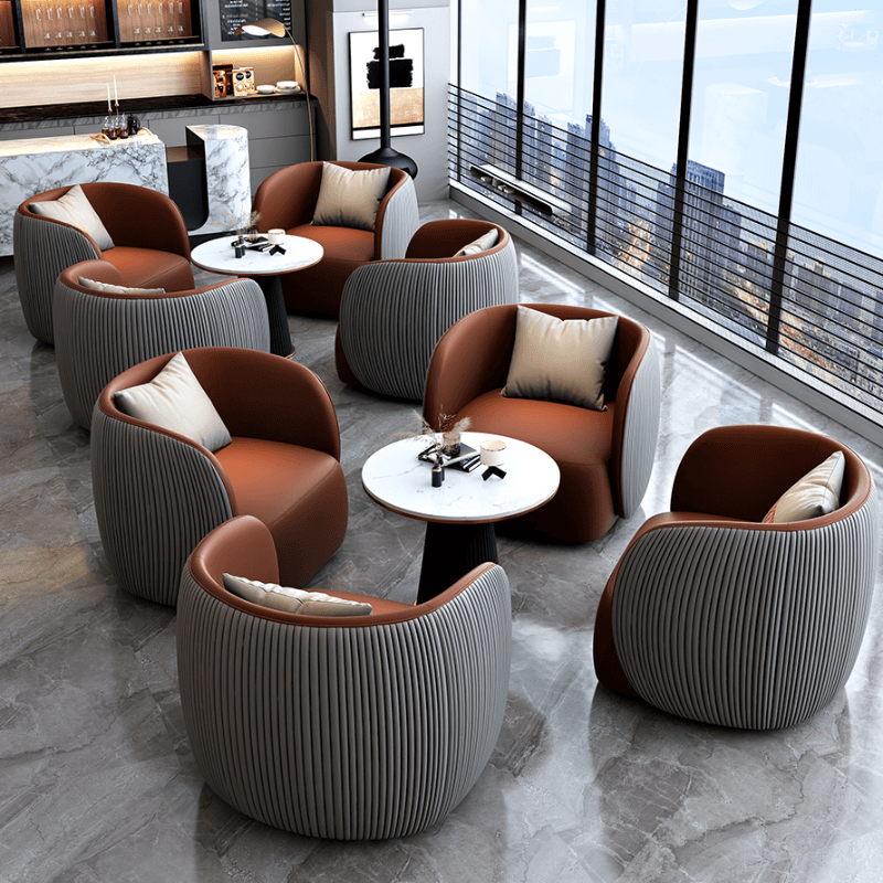 Modern Simple Style Dining Table Set with Padded Chair, Back Seat, and Arms thumbnail 8