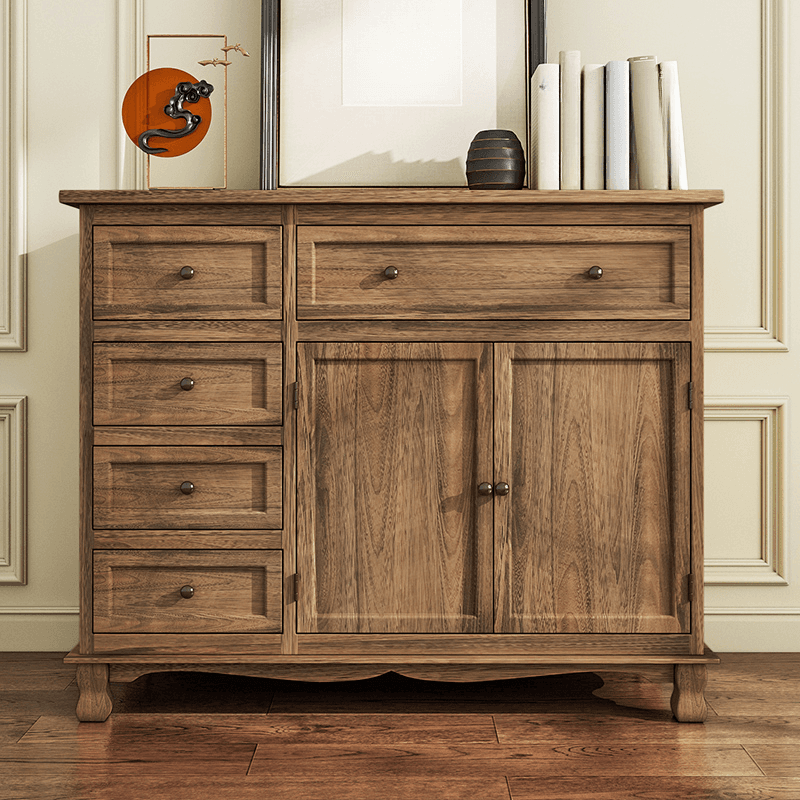 Independent Damp-proof Accent Chest/Accent Cabinet in Wood with Drawers in a Retro Style thumbnail 5