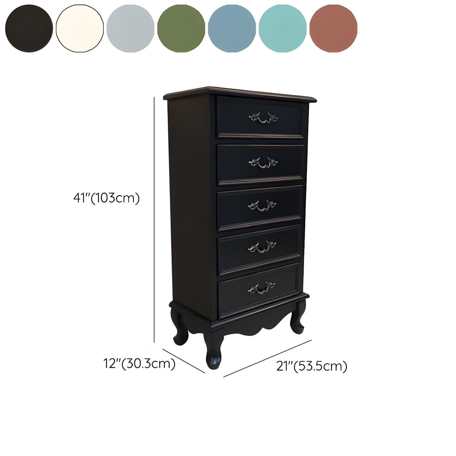 Bedroom Storage Chest Wooden Nautical Vertical Chest with Drawers thumbnail 25