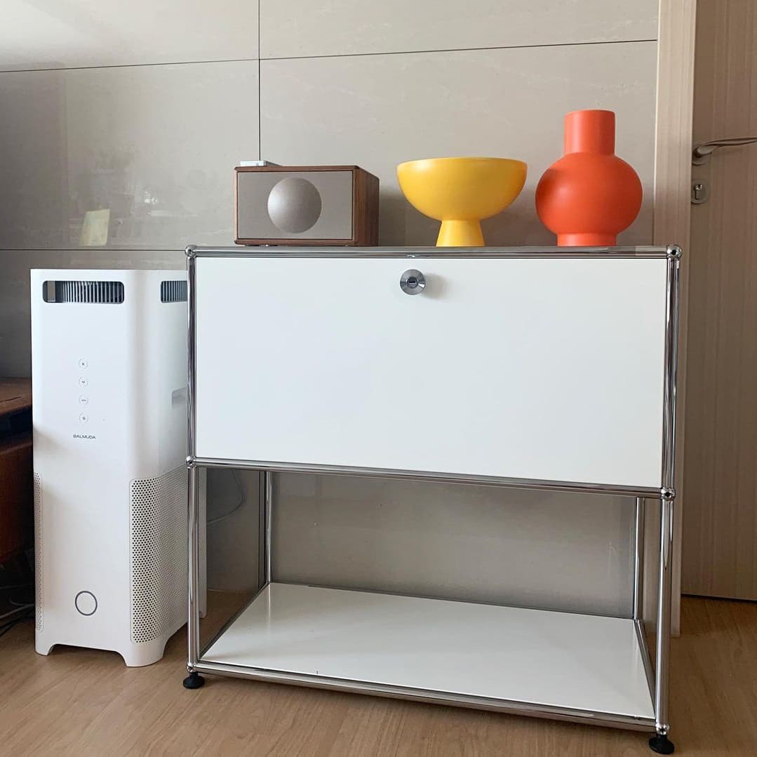 Stainless Steel Sideboard Modern Style Dining Sideboard with Locking Cabinet thumbnail 10