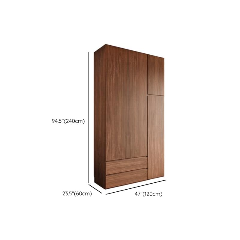 Acorn Minimalist Natural Wood Independent Wardrobe Closet with Soft Close Drawer, Soft Close Door, and Interior Shelves thumbnail 15