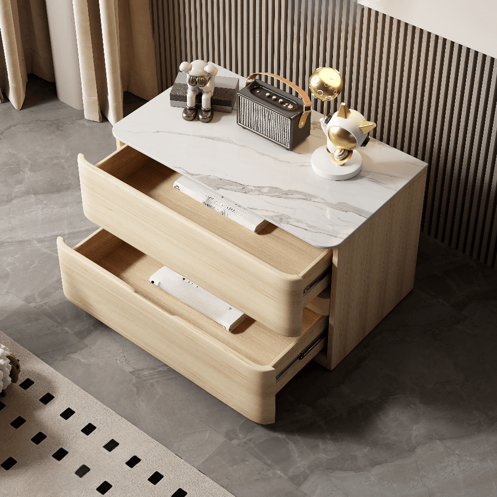 Artistic 2 Drawers Drawer Storage Bedside Table thumbnail 10