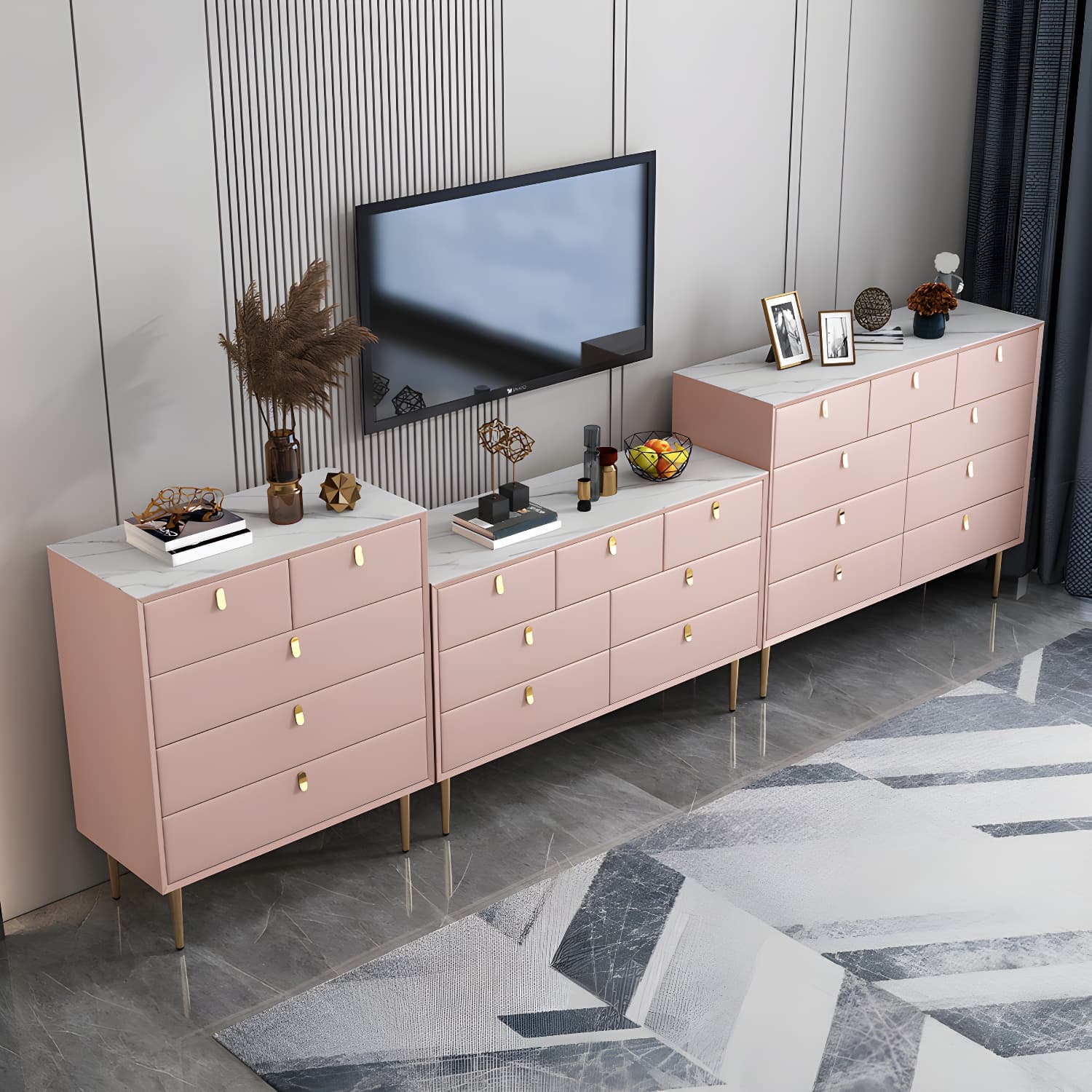 15.6-inch W Storage Chest Classic Glam Dresser with 5/6/7/9 Drawers thumbnail 11