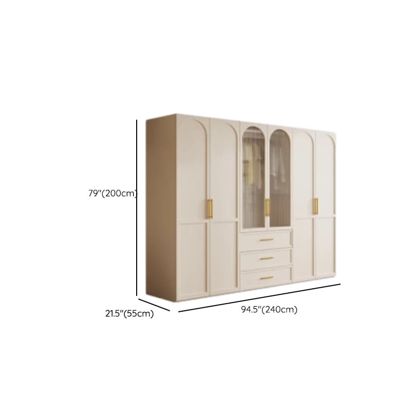 Simplistic White Detached Almirah with 3 Drawers, Interior Shelves, and Hinged Door thumbnail 20