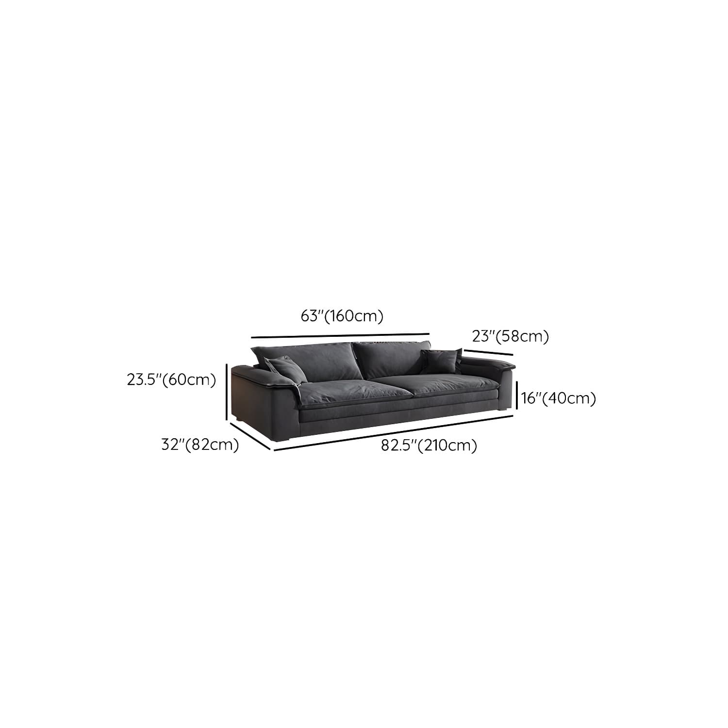 Modern Flared Arm Sofa with Water Resistant and Bolster Pillows thumbnail 17
