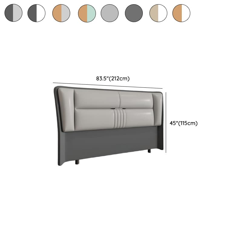 Trendy Wingback Headboard with No Distressing in Natural Wood, Rectangle Shape for Full/Queen Bed with Sponge Upholstery and Standard Height thumbnail 14