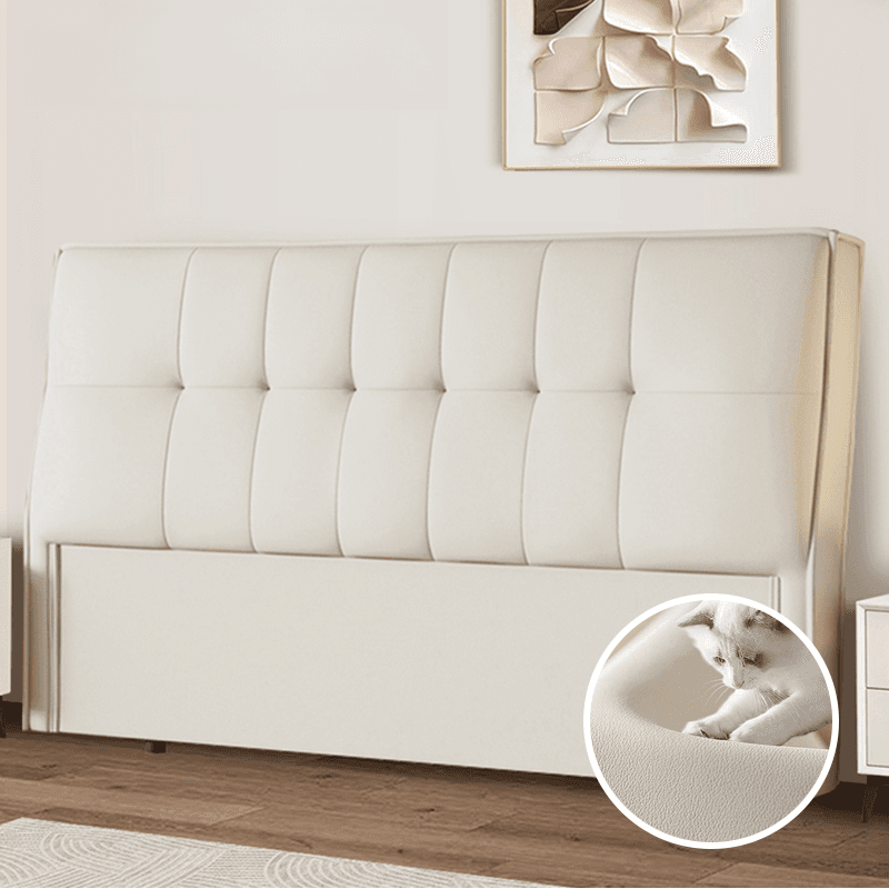 Simplistic Panel Headboard with No Distressing, Piled Tufted Rectangular Design for King/Twin XL/Queen Bed, Sponge Upholstery Fill, Standard Height thumbnail 5