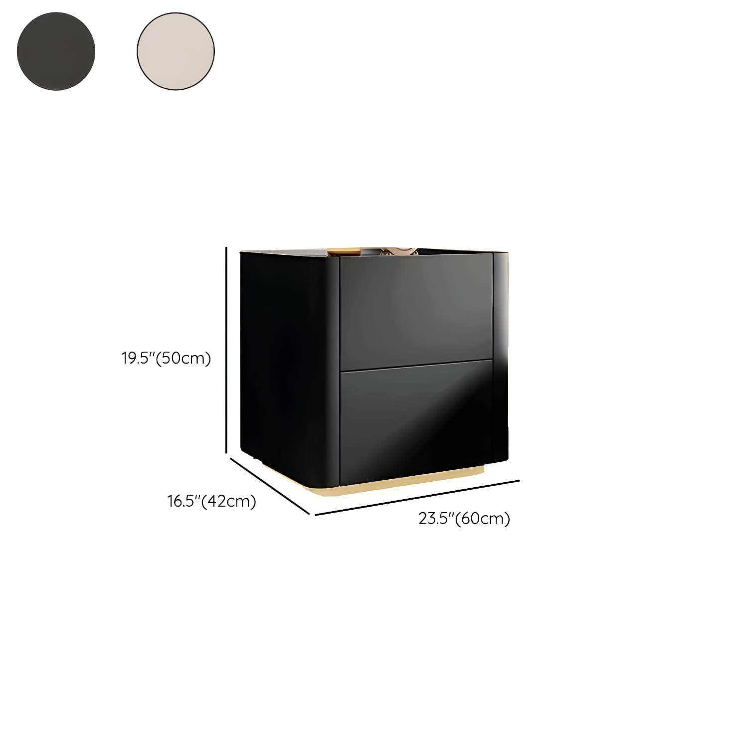 Modern Stylish Wood Nightstand Drawer Storage Petite Under 23 Inches Tall for Elegant Bedroom Decor thumbnail 15