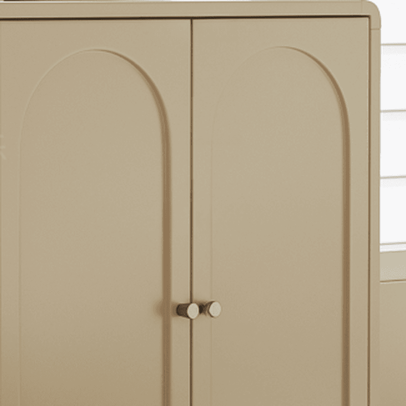 Chalk Casual Composite Wood Combo Dresser with 5/4 Drawers, Hutch, 3 Interior Shelves, Horizontal Orientation thumbnail 3