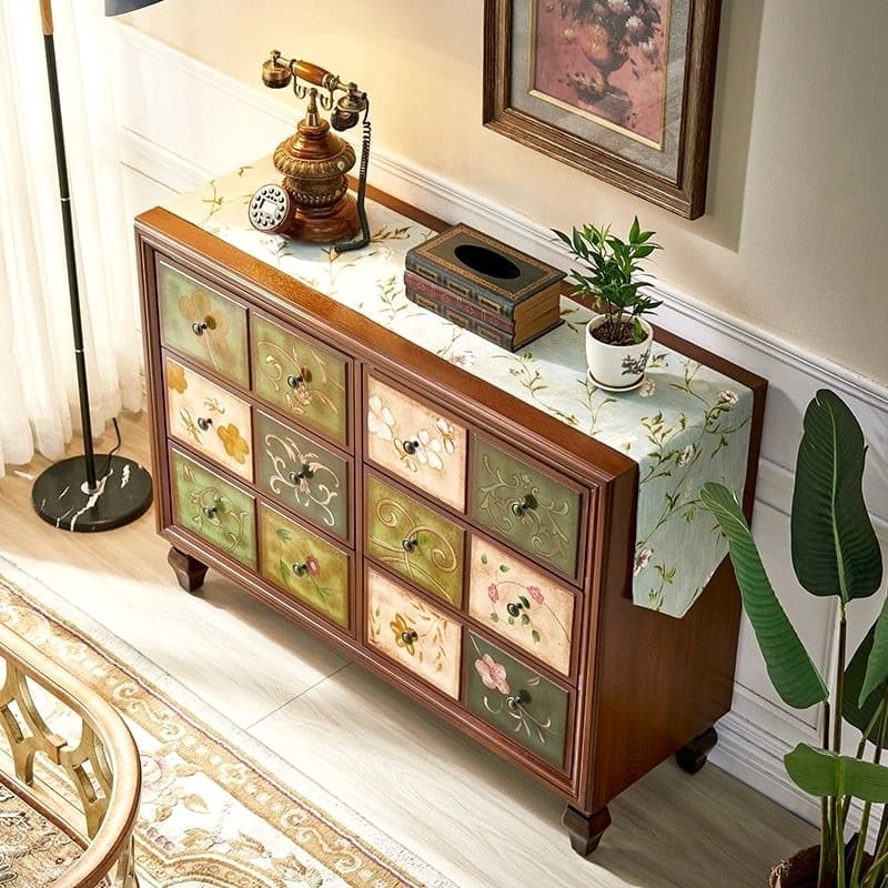 Modern Simple Style 3 Tiers/5 Tiers/4 Tiers Bachelor Chest/Console Dresser/Semainier in Solid+Manufactured Wood, Dyed Finish thumbnail 7