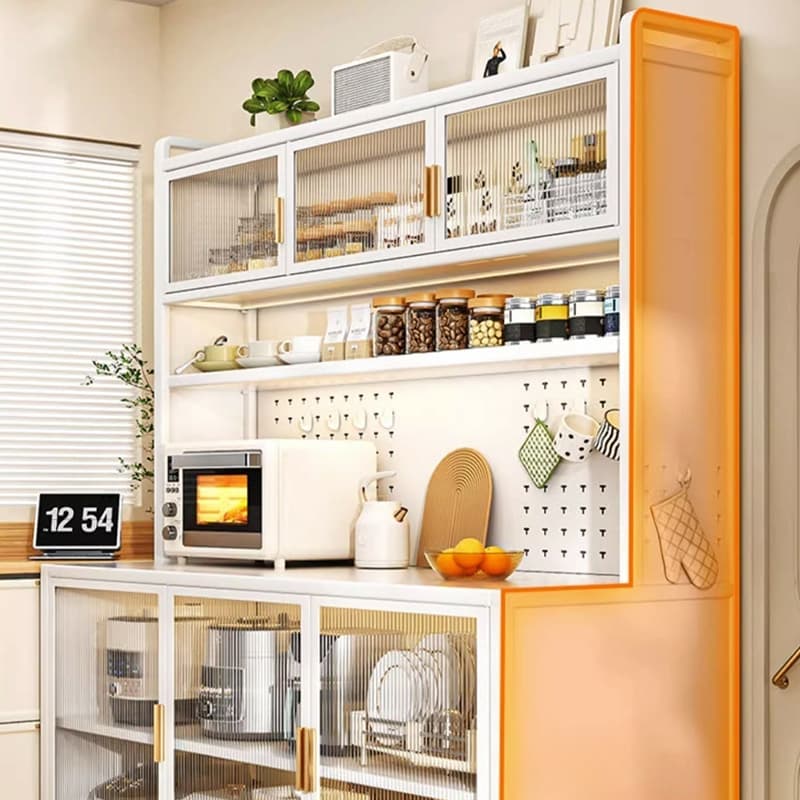 Modern Steel Sideboard Standard-Sized Open Storage Non-Adjustable Shelves thumbnail 6