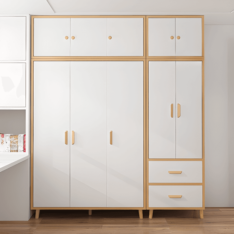 Natural Finish Self-supporting 2-Drawer Wardrobe in Solid and Manufactured Wood thumbnail 3