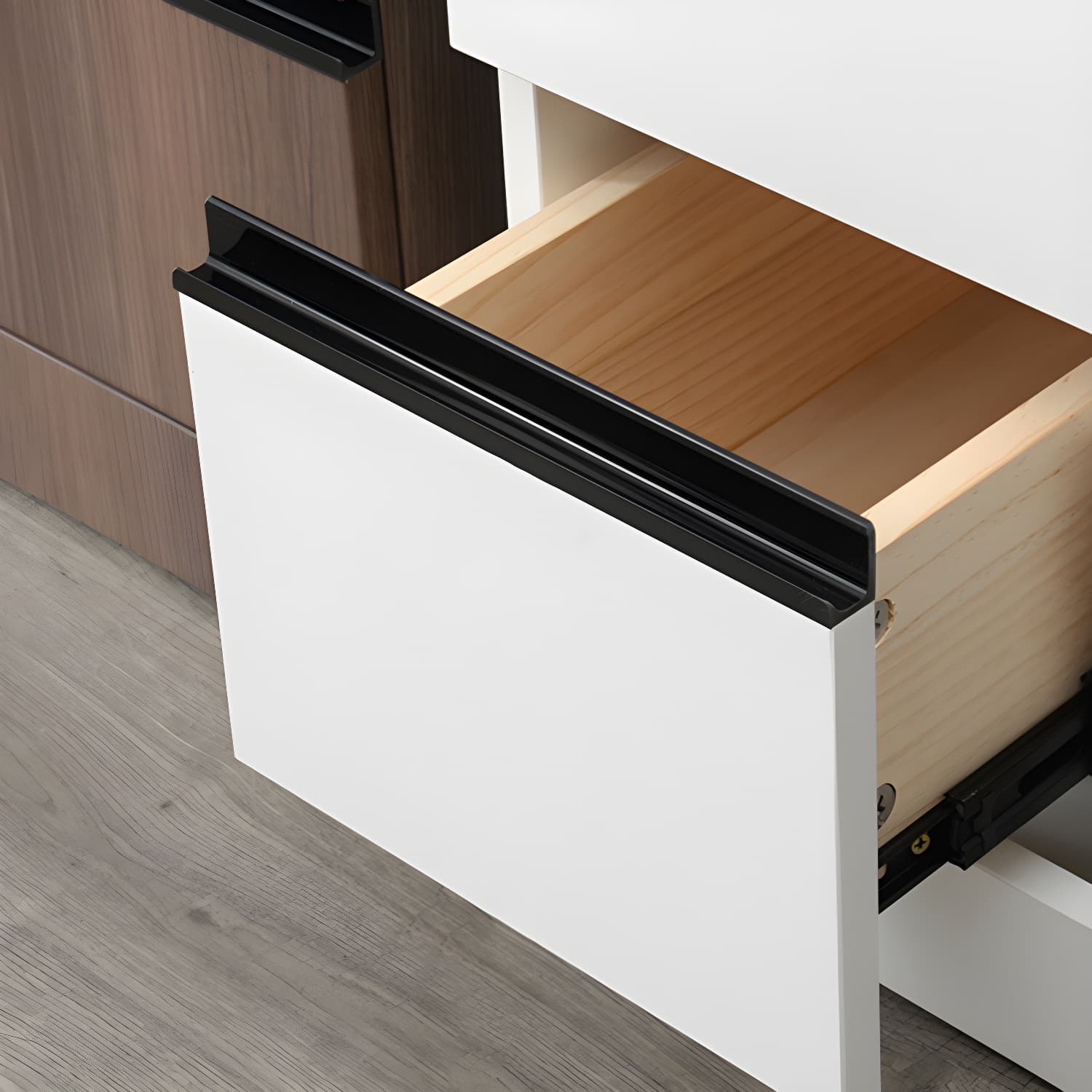 Scandinavian Accent Table Nightstand 25.5" Tall with 2 Drawers thumbnail 18