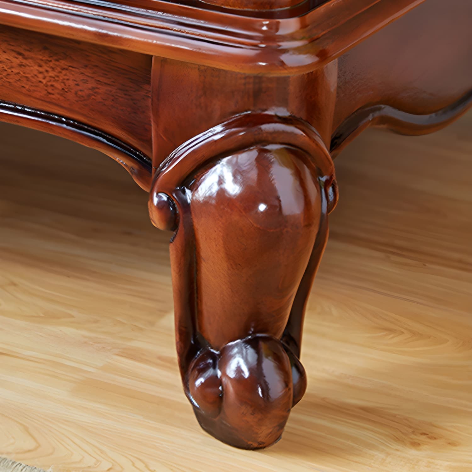 Brown Wooden TV Stand Console Traditional Style Home TV Cabinet with Drawers thumbnail 6