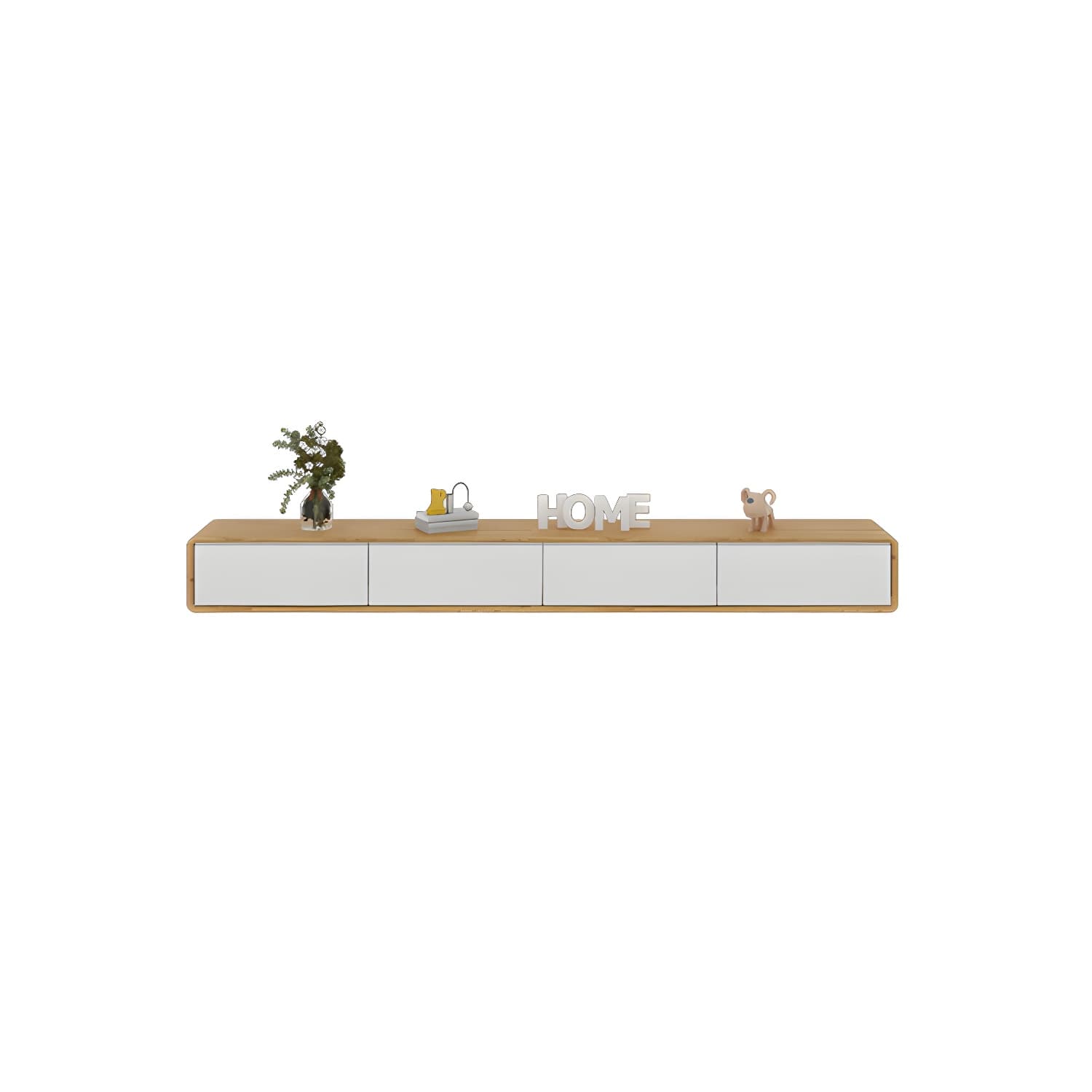 Modern Floating 2-Drawer TV Cabinet with Cable Management for Living Room thumbnail 11