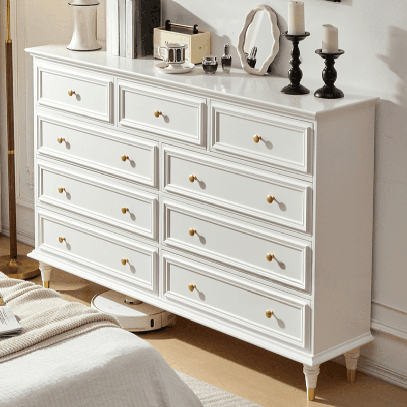 Trendy Natural Wood Console Dresser with 9/7/6 Drawers in Horizontal/Vertical Orientation thumbnail 3