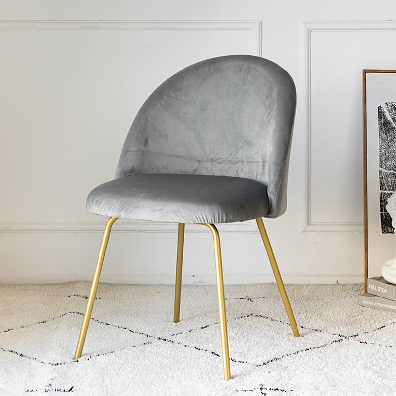 Unwavering Textile Upholstered Side Chair with Solid Back and Foot Pads for Dining Room in a Lavish Style thumbnail 14