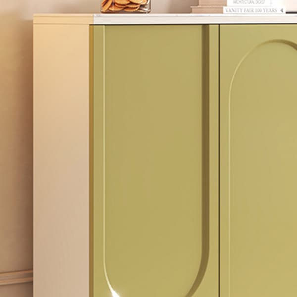 Scandinavian Wood Sideboard Credenza with Cabinet and Adjustable Shelves thumbnail 11