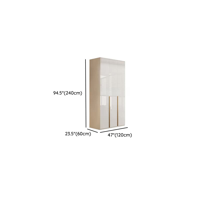 Chalk Minimalist Laminate Cabinet Armoire with Soft Close Drawer, Soft Close Door, Interior Shelves, and Clothing Rod thumbnail 14