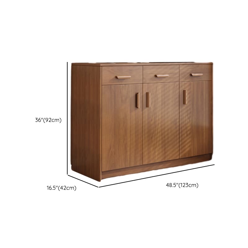 Modish Sideboard/Microwave Shelf Cabinet with Multiple Drawers, Narrow Size, 1 to 3 Shelves, Larder Storage, Timber Countertop, and Various Doors thumbnail 18