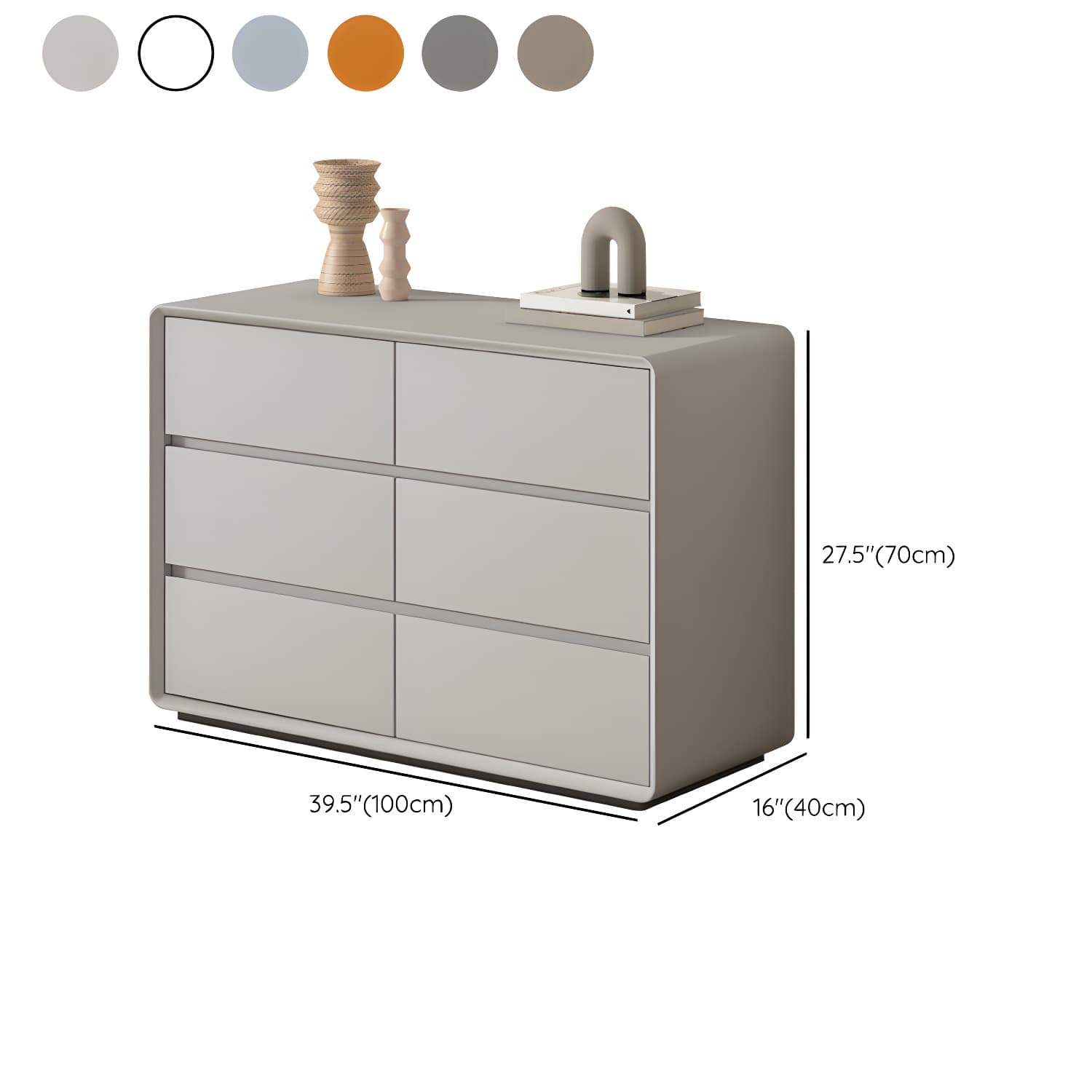 Modern Double Dresser with Drawers - Wood Finish, Horizontal Orientation, No Distressing thumbnail 21