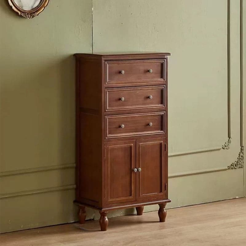 Scandinavian Narrow Metal Lingerie Chest/Semainier, Features 1 Cabinet and Included Shelves - image 7