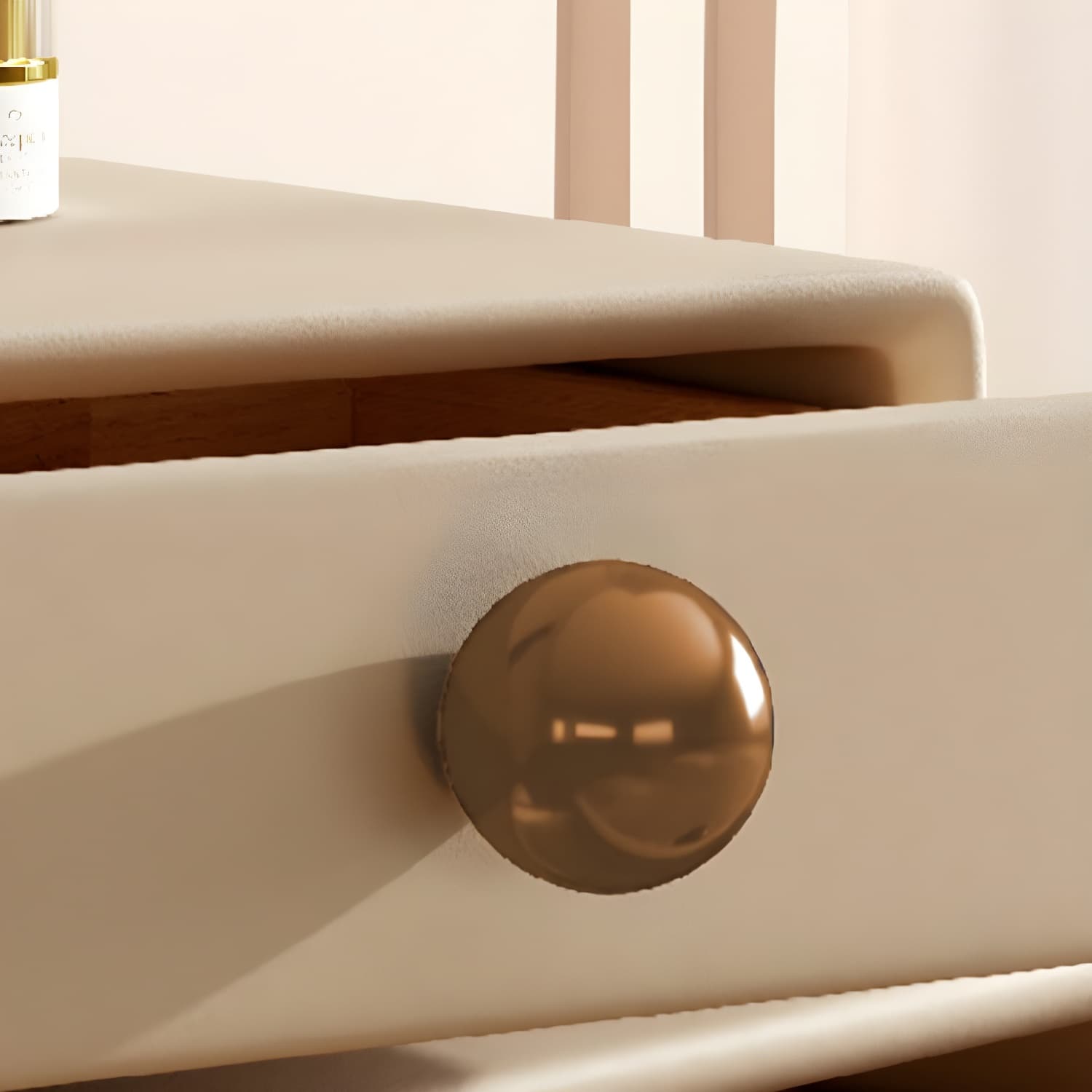 Modern Faux Leather Drawer Storage Nightstand in Narrow for Bedroom thumbnail 18
