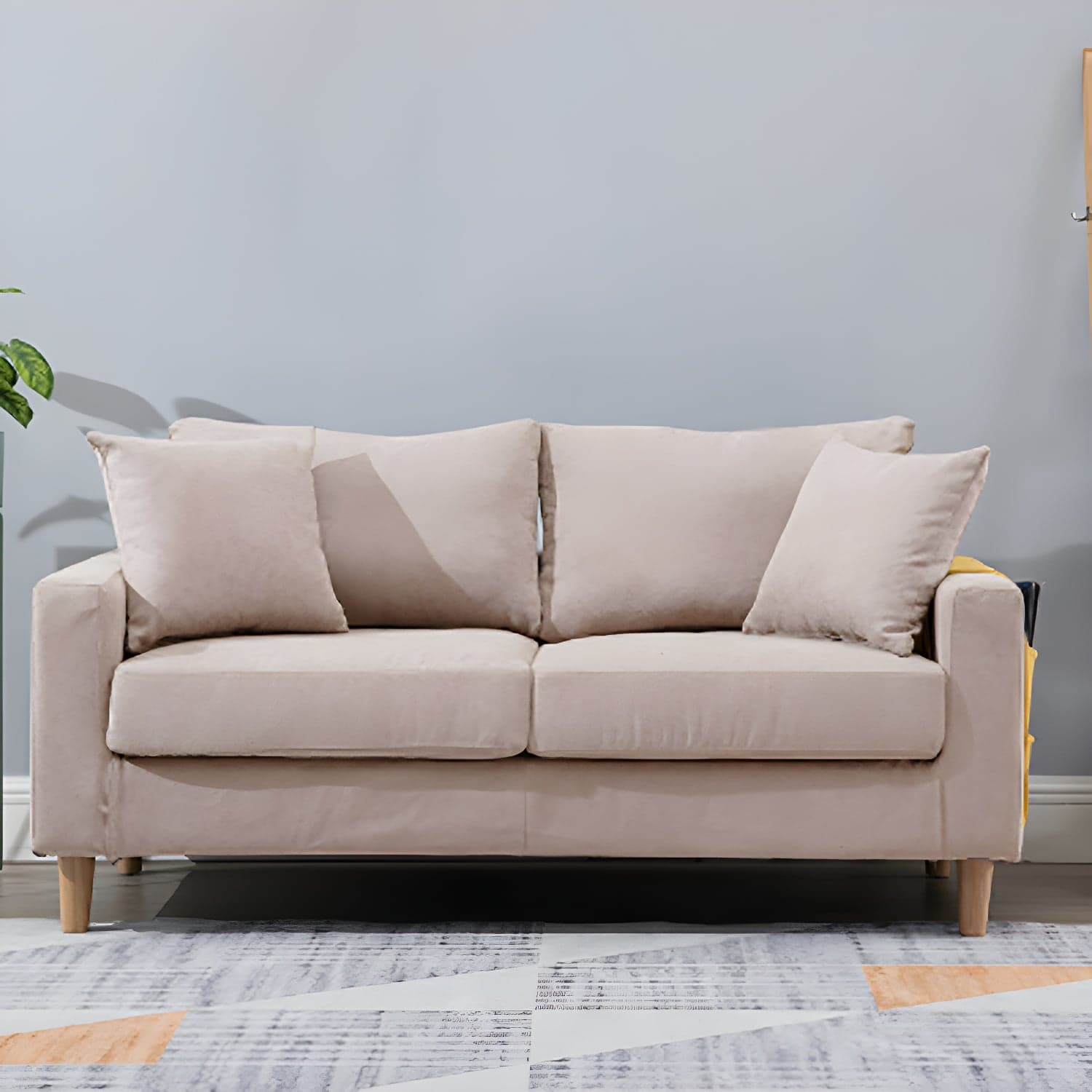Beige Modern Farmhouse Cushions Standard Sofa 21.65"High Square Arm Sofa thumbnail 19