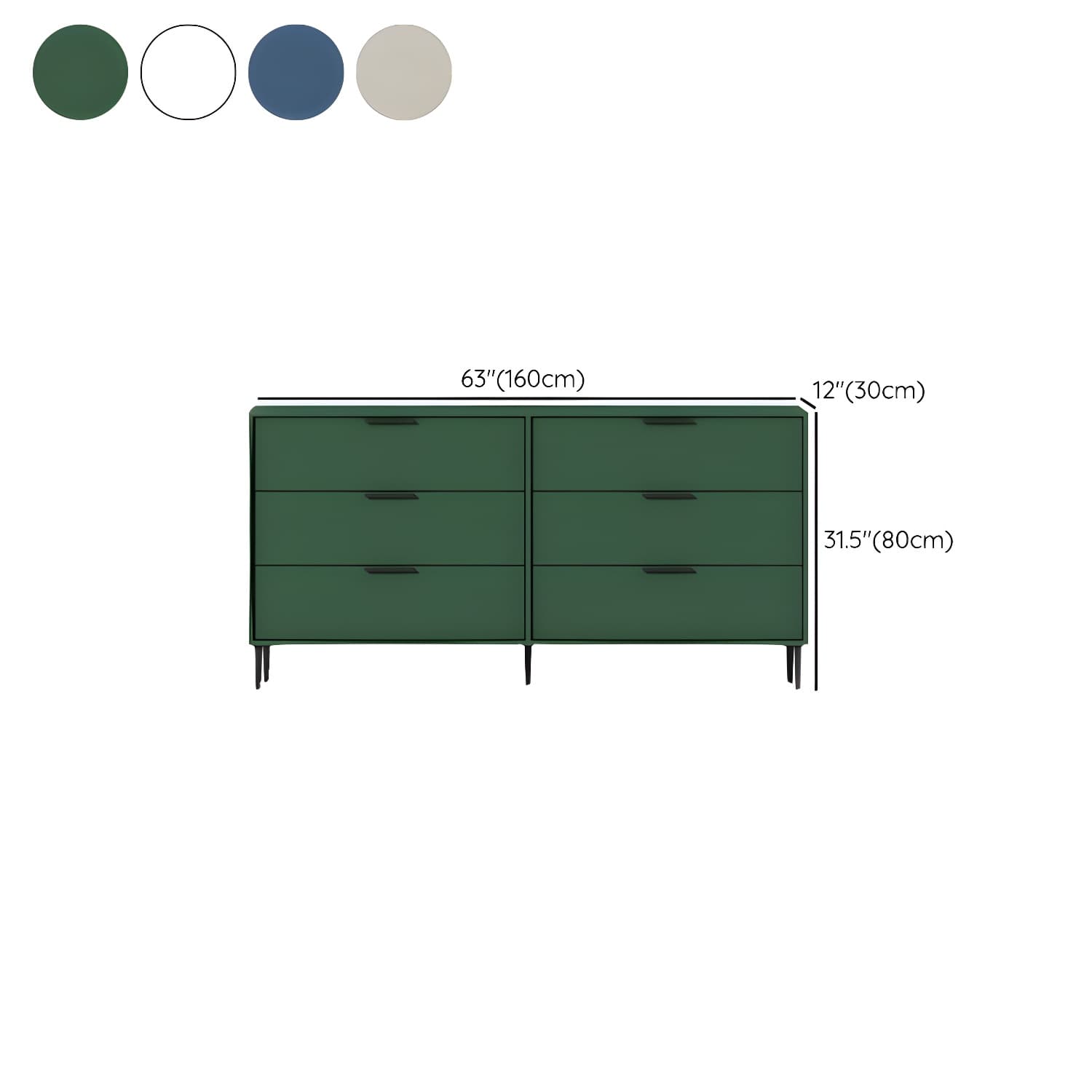 Modern Horizontal Storage Chest Dresser Wooden Storage Chest with Drawers thumbnail 18