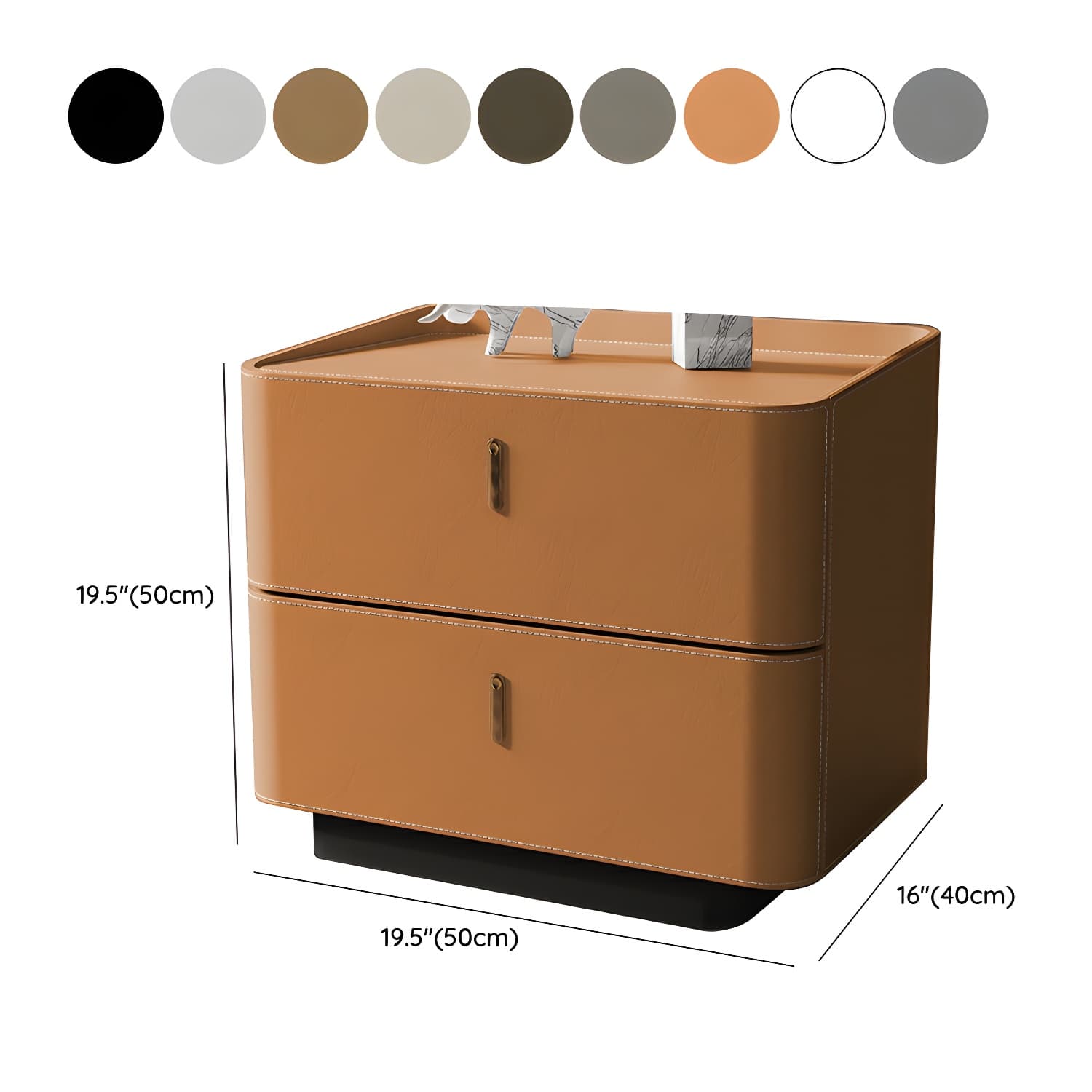 Modern Wood Grain Design Solid Wood Nightstands with Two Drawers thumbnail 17