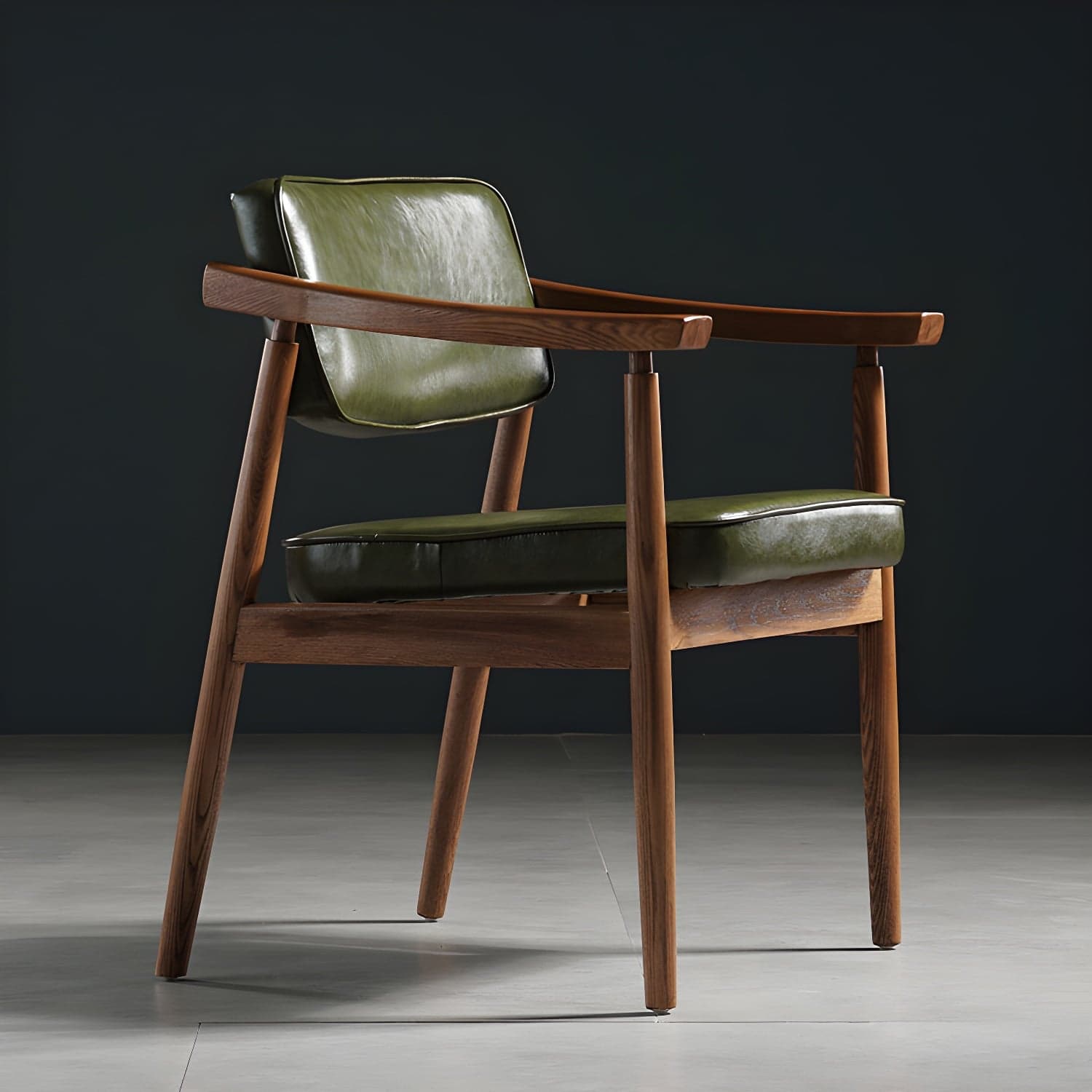 Traditional Style Dining Chairs Kitchen Arm Side Chairs with Wooden Legs thumbnail 2