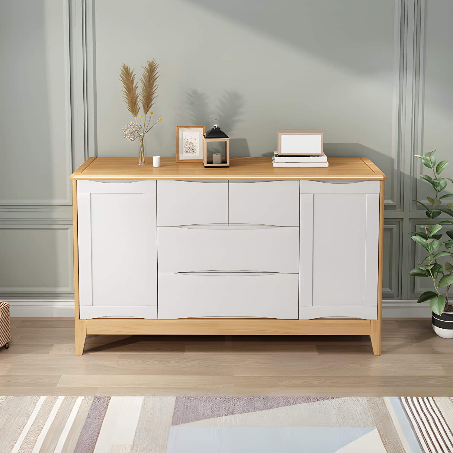 29.5"Tall 4 - Drawer Accent Cabinet, Wooden Rectangle Cabinet thumbnail 13