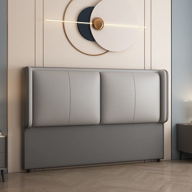 Modish Style Panel Headboard in Timber with No Distressing, Rectangle Shape for King/Queen/Full Bed, Featuring Sponge Upholstery and Standard Height thumbnail 3