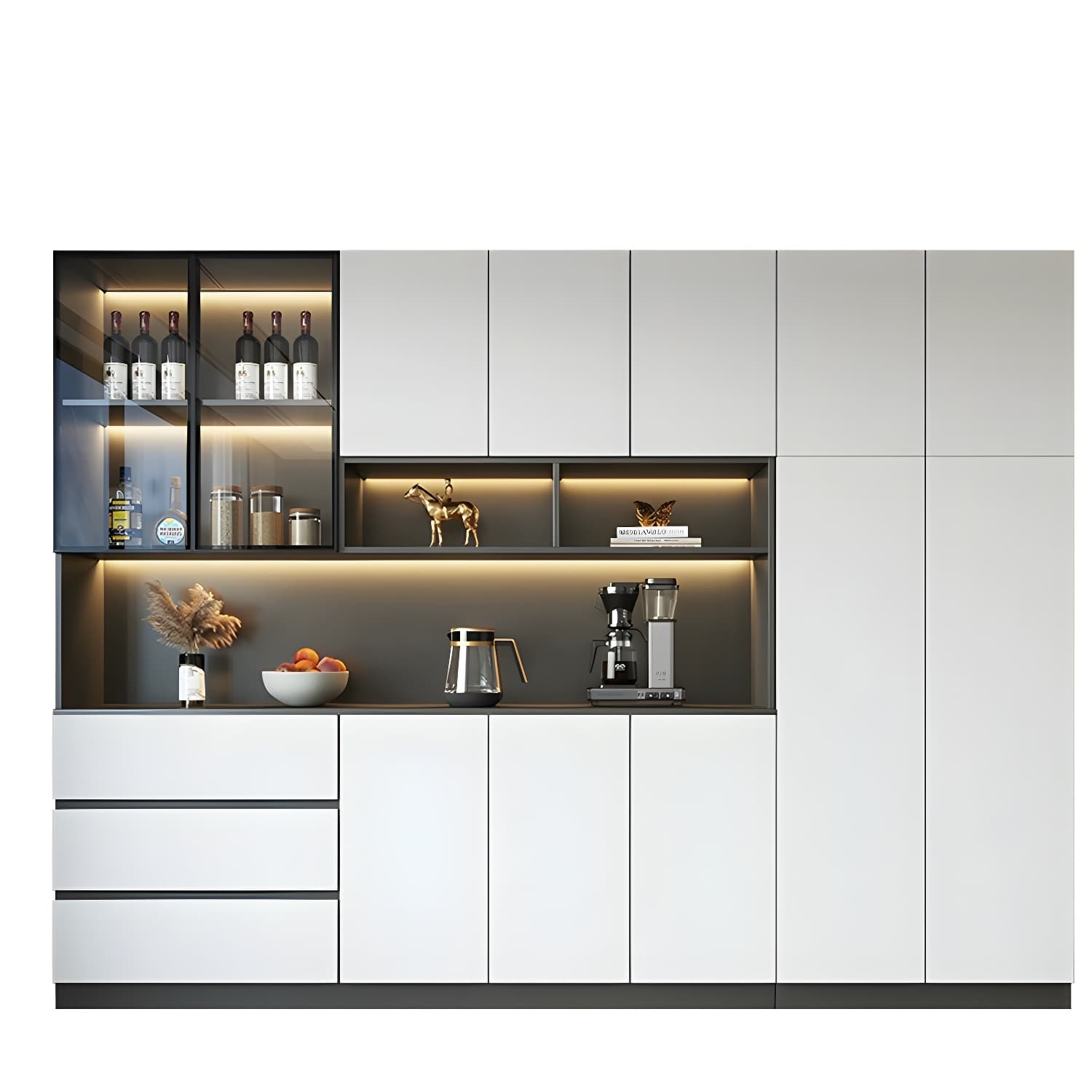 Modern Living Room Manufactured Wood Sideboard with Lighting thumbnail 7