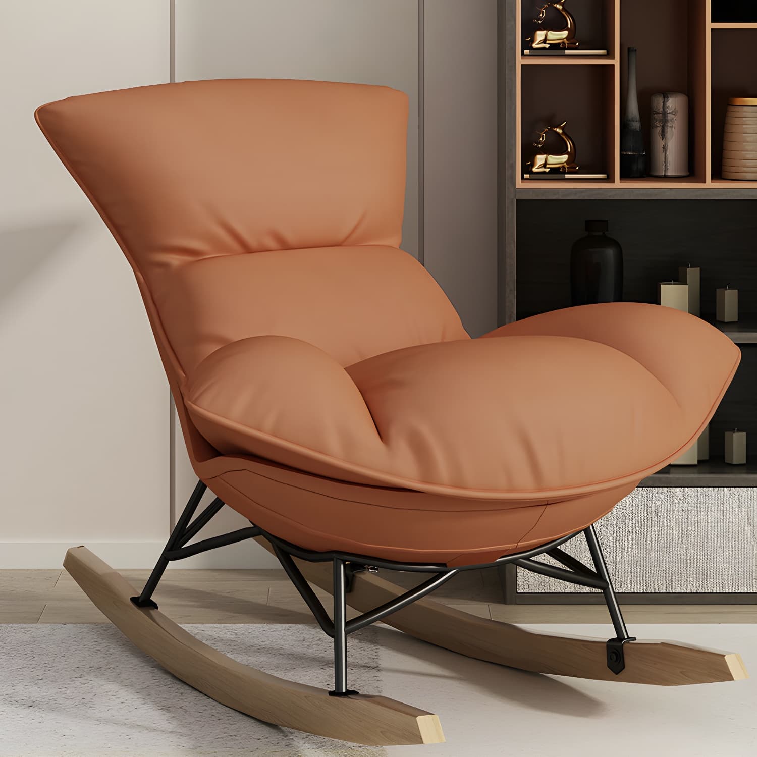 Nursery Sofa Rocking Chair Indoor Rocking Chair for Living Room and Bedroom thumbnail 10