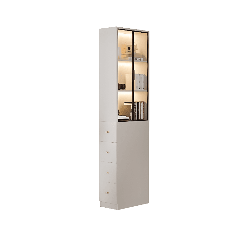 Detached Reclaimed Wood Utility Cabinet with Soft Close Drawer & Locker, Drawer Bars & Glass-panel Door thumbnail 7